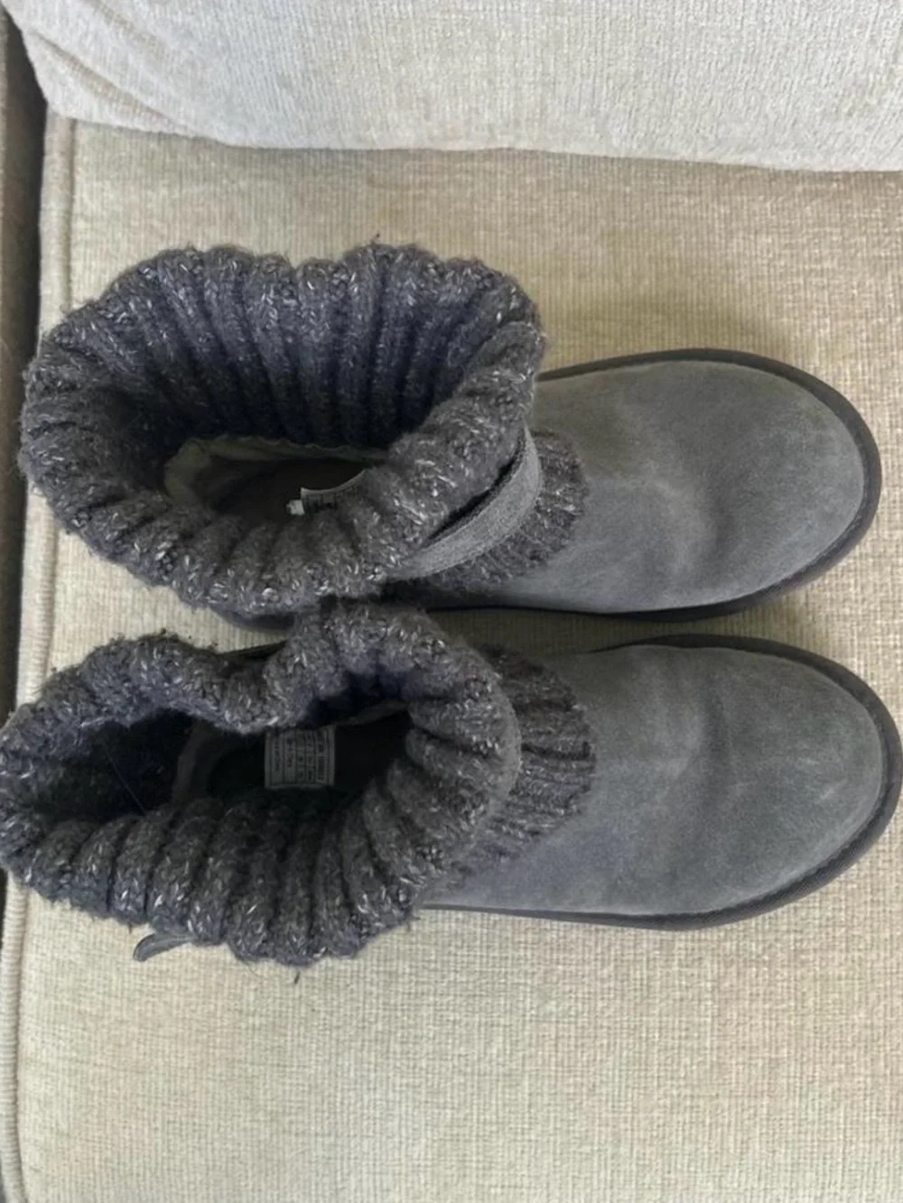 UGG Cambridge Knit Convertible Boots - Grey